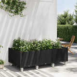 Vidaxl Planter med hjul 150x80x54 cm polypropen svart