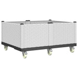 Vidaxx jardinière à roulettes 100x80x54 cm polypropylène blanc