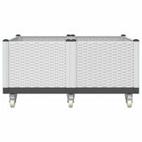 Vidaxx jardinière à roulettes 100x80x54 cm polypropylène blanc