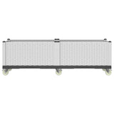 Vidaxx jardinière à roulettes 160x50x54 cm polypropylène blanc