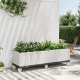 Vidaxx jardinière à roulettes 160x50x54 cm polypropylène blanc