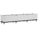 Vidaxx jardinière à roulettes 240x50x54 cm polypropylène blanc