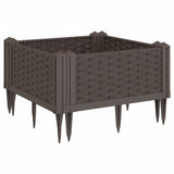 Vidaxx jardinière avec piquets 42,5x42,5x28,5 cm polypropylène marron