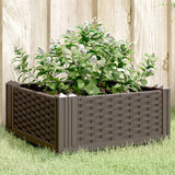 Vidaxx jardinière avec piquets 42,5x42,5x28,5 cm polypropylène marron
