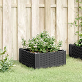Vidaxx jardinière avec piquets 42,5x42,5x28,5 cm polypropylène noir