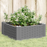 Vidaxx jardinière avec piquets 42,5x42,5x28,5 cm polypropylène gris clair
