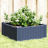 Vidaxx jardinière avec piquets 42,5x42,5x28,5 cm polypropylène bleu-gris