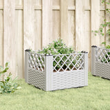 Vidaxl planter med stifter 43,5x43,5x43,5 cm polypropenhvide