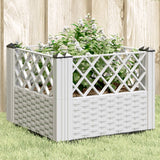 Vidaxx jardinière avec piquets 43,5x43,5x43,5 cm polypropylène blanc