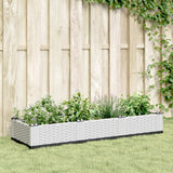 Vidaxx jardinière avec piquets 125x40x28,5 cm polypropylène blanc