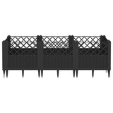 Boîte de planification Vidaxl avec broches 123.5x43.5x43,5 cm Black en polypropène