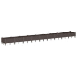 Vidaxx jardinière avec piquets 362,5x42,5x28,5 cm polypropylène marron