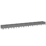 Vidaxx jardinière avec piquets 362,5x42,5x28,5 cm polypropylène gris clair