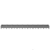 Vidaxx jardinière avec piquets 362,5x42,5x28,5 cm polypropylène gris clair