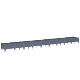 Vidaxl Plantter mat Pins 362.5x42.5x28.5 cm Polyprope Grey