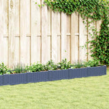 Vidaxx jardinière avec piquets 362,5x42,5x28,5 cm polypropylène gris