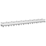 Vidaxl plantenbak met pinnen 362,5x42,5x28,5 cm polypropeen wit