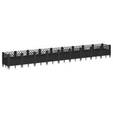 Vidaxx jardinière avec piquets 363,5x43,5x43,5 cm polypropylène noir