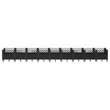 Vidaxx jardinière avec piquets 363,5x43,5x43,5 cm polypropylène noir