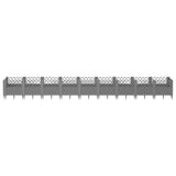 Vidaxx jardinière avec piquets 363,5x43,5x43,5 cm polypropylène gris clair