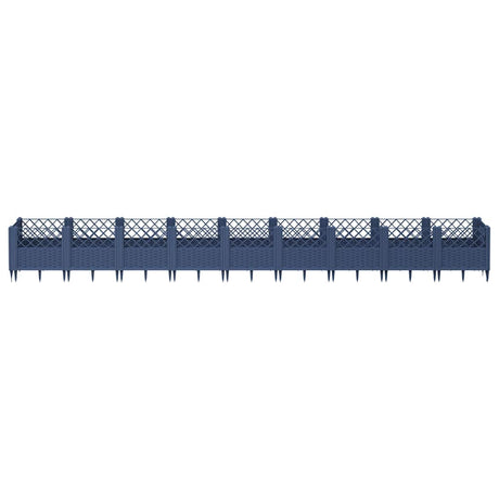 Vidaxx jardinière avec piquets 363,5x43,5x43,5 cm polypropylène gris