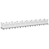 Vidaxx jardinière avec piquets 363,5x43,5x43,5 cm polypropylène blanc