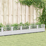 Vidaxx jardinière avec piquets 363,5x43,5x43,5 cm polypropylène blanc