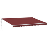 Vidaxl Luifel se automaticky rozšířil s LED 500x300 cm Bordeaux Red