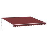 Vidaxl Luifel a automatiquement extensible avec LED 450x350 cm Bordeaux Red