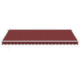 Vidaxl Luifel erstreckt sich manuell 500x350 cm Bordeaux rot