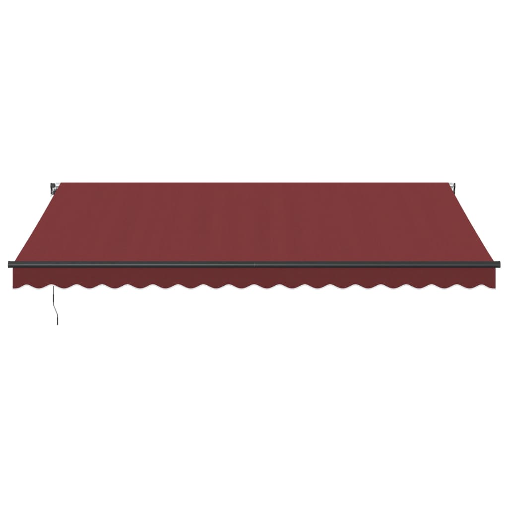 Vidaxl luifel erstreckt sich manuell 450 x 350 cm Bordeaux rot