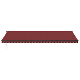 Vidaxl Luifel estende automaticamente 600x350 cm Bordeaux rosso