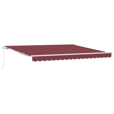 VidaXL Auvent extensible manuellement 400x300 cm bordeaux