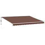 Vidaxl Luifel automatically extendable with LED 450x300 cm brown