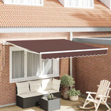 VidaXL Auvent extensible manuellement 300x250 cm marron