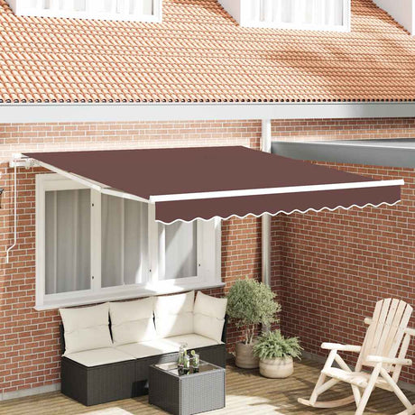 VidaXL Auvent extensible manuellement 300x250 cm marron