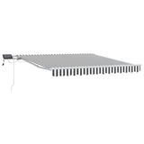 Vidaxl luifel handmatig uittrekbaar en led 300x250 cm antraciet en wit