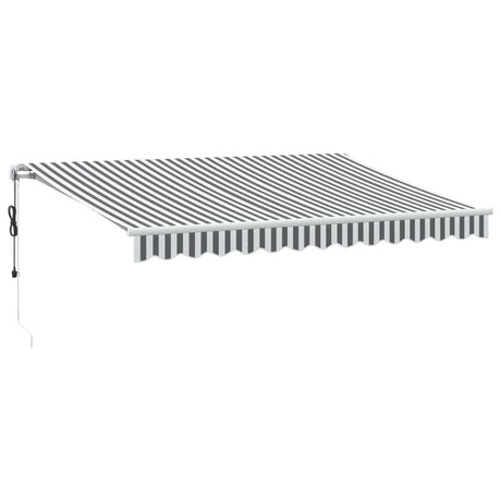 VidaXL Auvent à extension automatique LED 350x250 cm anthracite et blanc