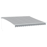 Vidaxl Luifel extensible manuellement et LED 400x300 cm anthracite et blanc