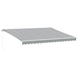 Vidaxl Luifel se puede extender manualmente y LED 450x350 cm antracita y blanco