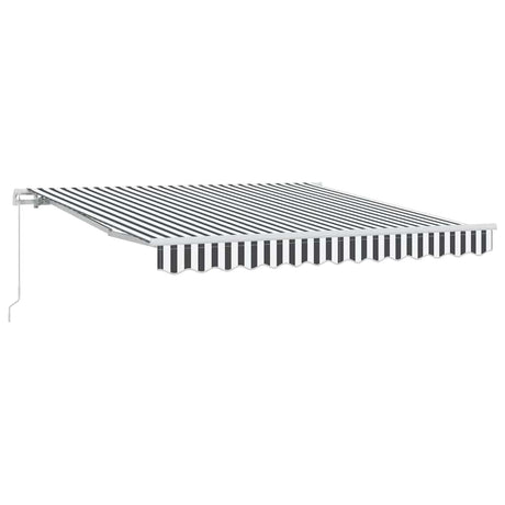 VidaXL Auvent extensible manuellement 300x250 cm anthracite et blanc