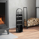 Vidaxl 5-piece fireplace set 23x15x66 cm steel