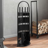 Vidaxx ensemble d'outils de cheminée 5 pièces 23x15x66 cm acier