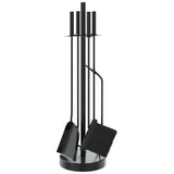 Vidaxl 5-piece fireplace set 18x66 cm steel