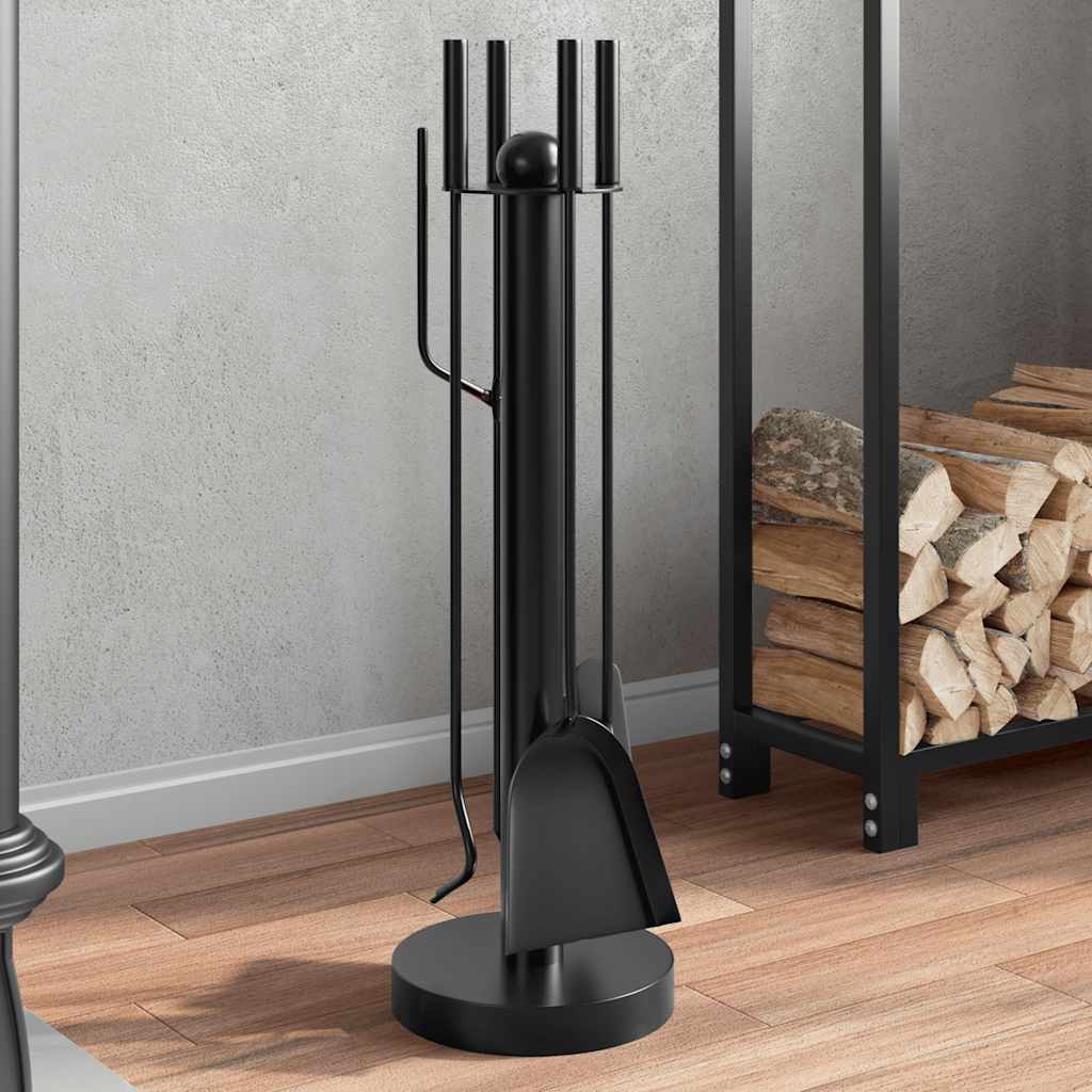Vidaxx ensemble d'outils de cheminée 5 pièces 18x56 cm acier