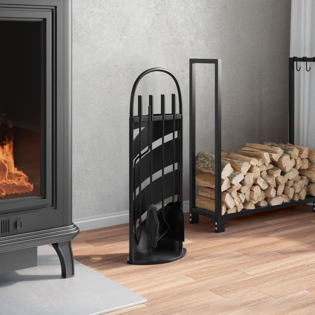 Vidaxl 5-piece fireplace set 23x15x66 cm steel