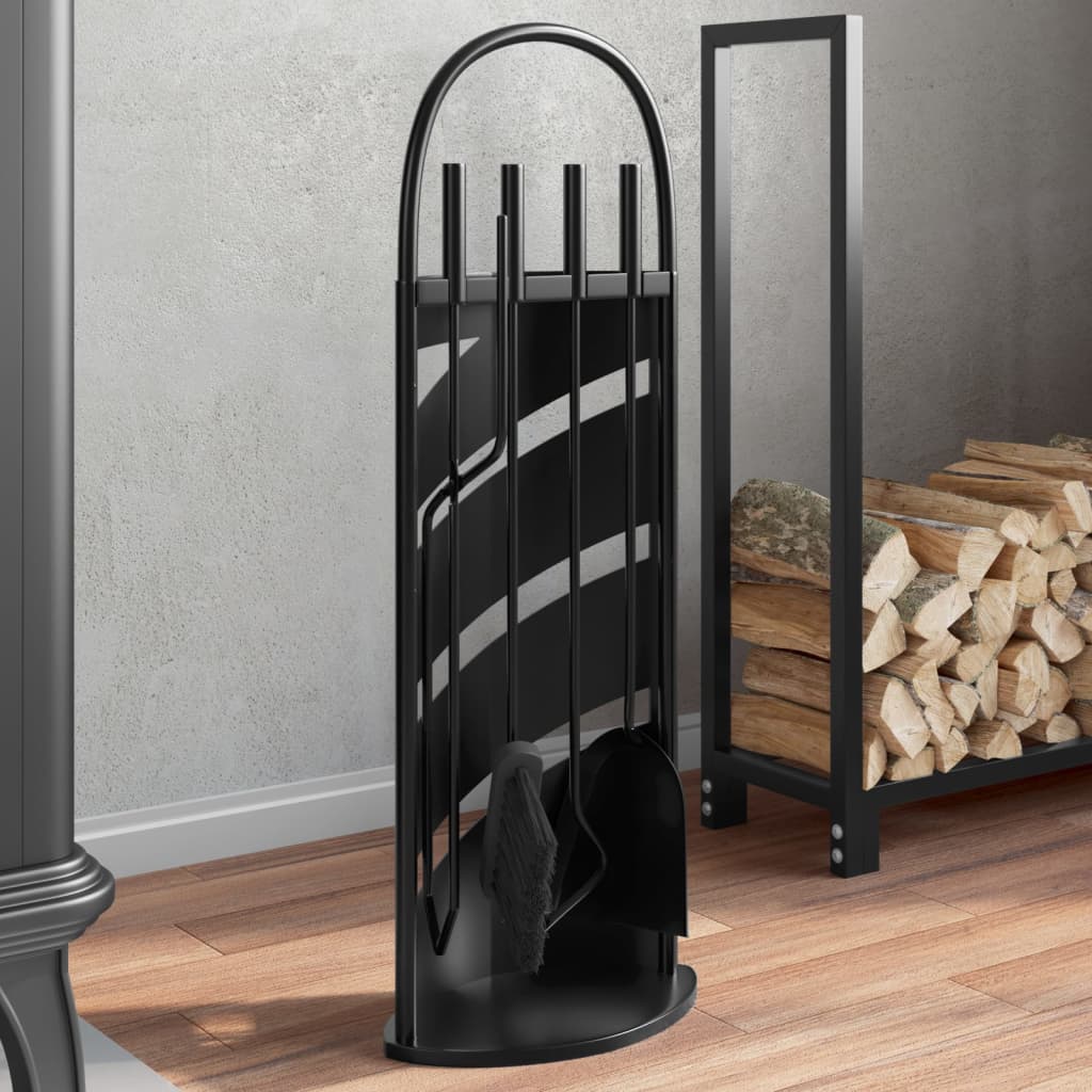 Vidaxx ensemble d'outils de cheminée 5 pièces 23x15x66 cm acier