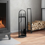 Vidaxx ensemble d'outils de cheminée 5 pièces 23x15x66 cm acier