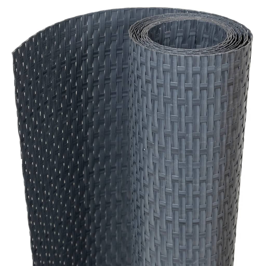 Vidaxl balkongskjerm 400x80 cm Poly Rattan Anthracite -farget