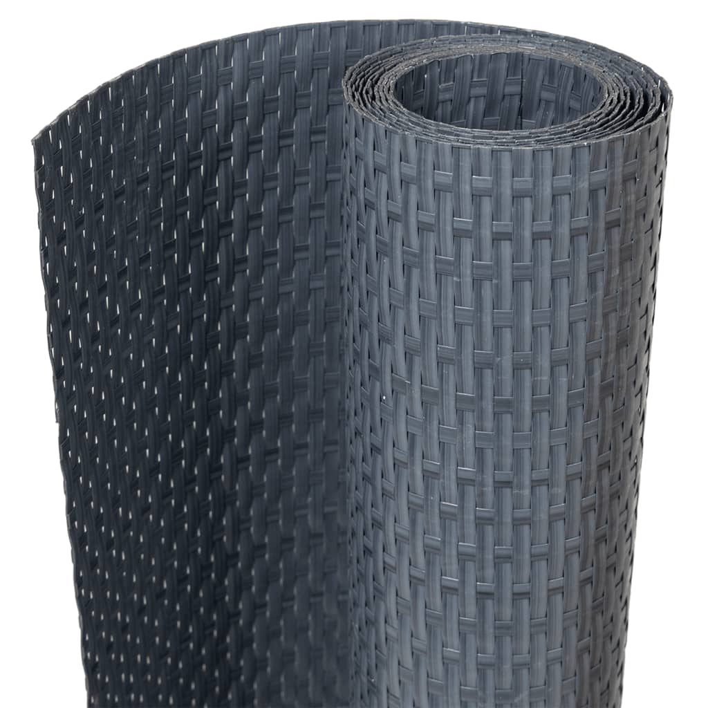 Vidaxx paravent de balcon 500x80 cm poly rotin anthracite